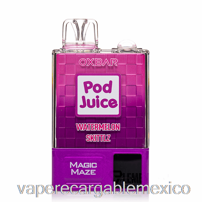 Vape Recargable Oxbar Magic Maze Pro 10000 Desechable Sandía Skittlz - Jugo De Vaina